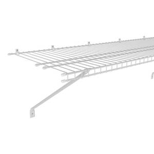Adjustable Welded Wire Shelving System Walk-in Closet Organizer, Steel Wire Shelf Hanging Wardrobe Storage <b>Rack</b> for Bedroom Clos - Product Image 1
