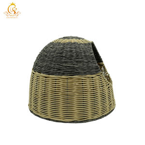 EUR <span class=keywords><strong>PET</strong></span> Luxus hand gefertigte Kunststoff Rattan Harz <span class=keywords><strong>Wicker</strong></span> gewebt wasch bar Hund Home Cat Kennel House mit Matratze <span class=keywords><strong>Pet</strong></span> Cages Korb - Product Image 6