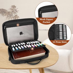 Custom Logo Unisex Large Capacity Teacher Office <b>File</b> Folder Carrying Case Laptop Sleeve Document Binder <b>Organizer</b> Tote Bag - Product Image 3