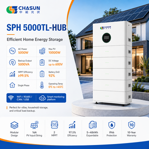 อินเวอร์เตอร์จัดเก็บพลังงานออลอินวัน CHASUN 5000W <span class=keywords><strong>SPH</strong></span> 5000TL-HUB แบบแยกส่วนและสามารถวางซ้อนกันได้ 2 MPPT 16A IP20 <span class=keywords><strong>0</strong></span>.75C รองรับการชาร์จเร็ว สำหรับบ้านและธุรกิจ - Product Image 3