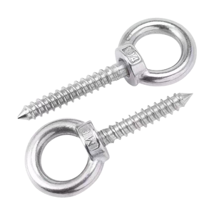 Perno de ojo de tornillo autorroscante Capacidad de carga <span class=keywords><strong>500</strong></span> Lbs Gancho de ojo de tornillo grande de madera - Product Image 5