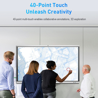 Pizarra Interactiva TACTEASY de 65, 75, 86 y 98 Pulgadas con Pantalla 4K y 40 Puntos Táctiles, Pizarra Inteligente Interactiva para Escuela y Oficina