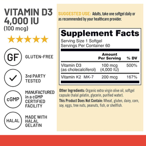 OEM/ODM <strong>Vitamin</strong> D3 <strong>50000</strong> IU K2 MK7 Softgel <strong>Vitamin</strong> <strong>d</strong> 3 Capsule for Bone Health Dietary Supplement Immune Support - Product Image 4
