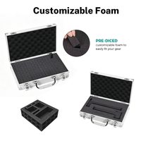 Valise de transport rigide Everest en aluminium, grande capacité, pour appareil photo, outils, avec mousse de protection, antichoc, anti-poussière, verrouillable, OEM