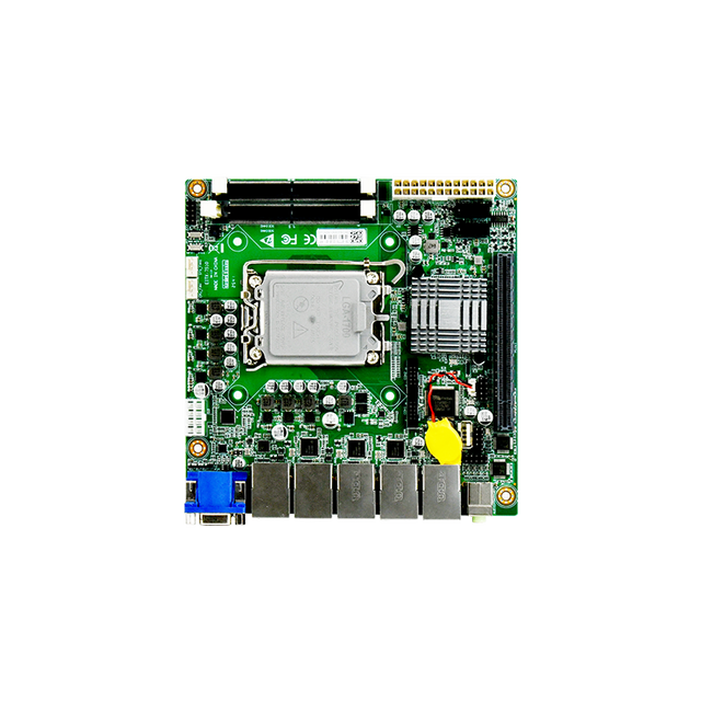New Konghui Eip LGA1700 H670 Chipset Intel 2*DDR5 X86 Linux Mini-ITX Motherboard 4*LAN 2*SATA 64GB RAM 17x17CM Desktop
