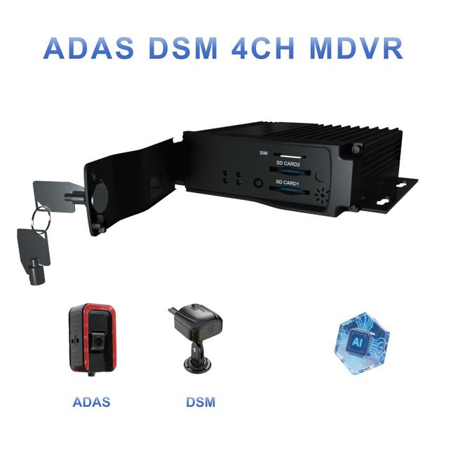 4 Ch Vehicle Camera Monitor 4G Gps Dual SD Card MDVR 1080P Mobile Dvr for Bus Truck Mobile DVR Kit