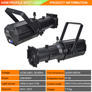 200W/<span class=keywords><strong>300W</strong></span> Premium LED Fresnel allume l'éclairage de scène chaud et blanc pour le mariage de studio de théâtre et les événements spéciaux - Product Image 2