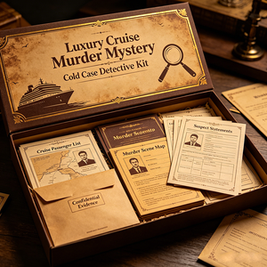Kit Premium Personalizzato per Gioco da Tavolo Immersivo di Detective e Investigazione Criminale per Feste e Serate di Gioco - Product Image 1