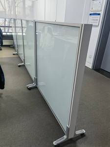 Mur de séparation d'écran de panneau de verre de cadre visible moderne - Product Image 4