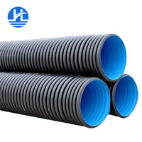 Tuyau en polyéthylène ondulé 250 mm Tuyau ondulé noir Dimensions DN 300 mm et tuyau ondulé à double paroi en PEHD pour système de drainage