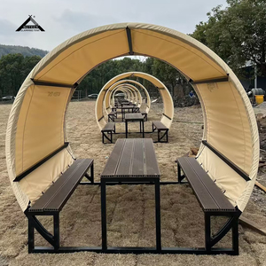 Custom Outdoor Event Tent With <b>Table</b> Chair Waterproof Easy Setup Other Tent Luxury Camping Tent for Restaurant Lounge Cafe Round - Product Image 3
