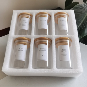 Frasco de contenedores de almacenamiento de alimentos de vidrio de borosilicato hermético de gran tamaño con tapa de bambú para almacenamiento de alimentos - Product Image 6