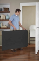 Tables pliantes rectangulaires en plastique HDPE robustes de 240 cm (8 pieds) noires, pliables au centre, pour ordinateur portable et événements, vente en gros