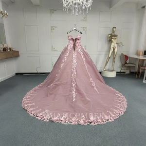 Nouvelle Robe de Soirée de Luxe, Silhouette Robe de Bal, Style Modeste, Traîne Chapelle, Caractéristique Maternité, Motif, Longue, Longueur Ras du Sol, Organza - Product Image 3