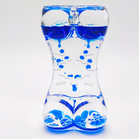 Minuteur à bulles liquides à mouvement d'eau personnalisé, jouet sensoriel apaisant, jouet de bureau pour la relaxation, jeu thérapeutique de concentration, sablier coloré à huile