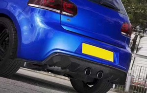 Sợi Carbon KT Phong Cách Phía Sau Khuếch Tán Cho Volkswagen <span class=keywords><strong>VW</strong></span> <span class=keywords><strong>Golf</strong></span> 6 <span class=keywords><strong>R20</strong></span> Chuyển Đổi Phía Sau Bumper Splitter Lip Bìa Trim Xe Cơ Thể Kit - Product Image 5