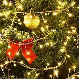<span class=keywords><strong>Guirlande</strong></span> Cluster Amber <span class=keywords><strong>Led</strong></span> <span class=keywords><strong>Micro</strong></span> Wire Copper Dewdrop Christmas Decorative Fairy String Lights for Decoration - Product Image 2