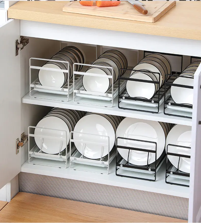 Single Layer Dish Storage Cupboard Bowl Rack Small Cabinet Built in Rack Kitchen Sink Kitchen Drain Rack Custom Metal Iron
