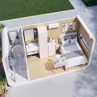 Cápsulas de Glamping de Lujo con Energía Solar, Prefabricadas, con Ventanas Panorámicas, para Uso en Resorts Ecológicos, Casa, Sala de Estar, Parque, Baño