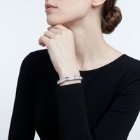 Bracelet Moissanite en Argent Sterling 925, 18,9g, Style Art Déco, Coupe Baguette, Bracelets Joncs pour Femme, Luxe