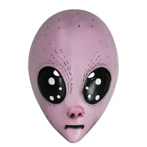 할로윈 외계인 코스프레 마스크 공상 과학 테마 파티 코스프레 소품 현실적인 핑크 외계인 라텍스 마스크
