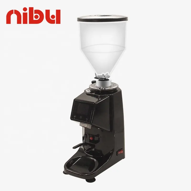 NIBU penggiling biji kopi elektrik, mesin penggiling Espresso dengan pengaturan yang dapat disesuaikan, penggiling kopi