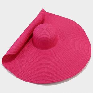 Durable Breathable Oversized Straw <b>Hat</b>, Lightweight Travel-Friendly Sun <b>Hat</b> for Women Sunscreen Papyrus Fabric PVC <b>Holiday</b> - Product Image 5