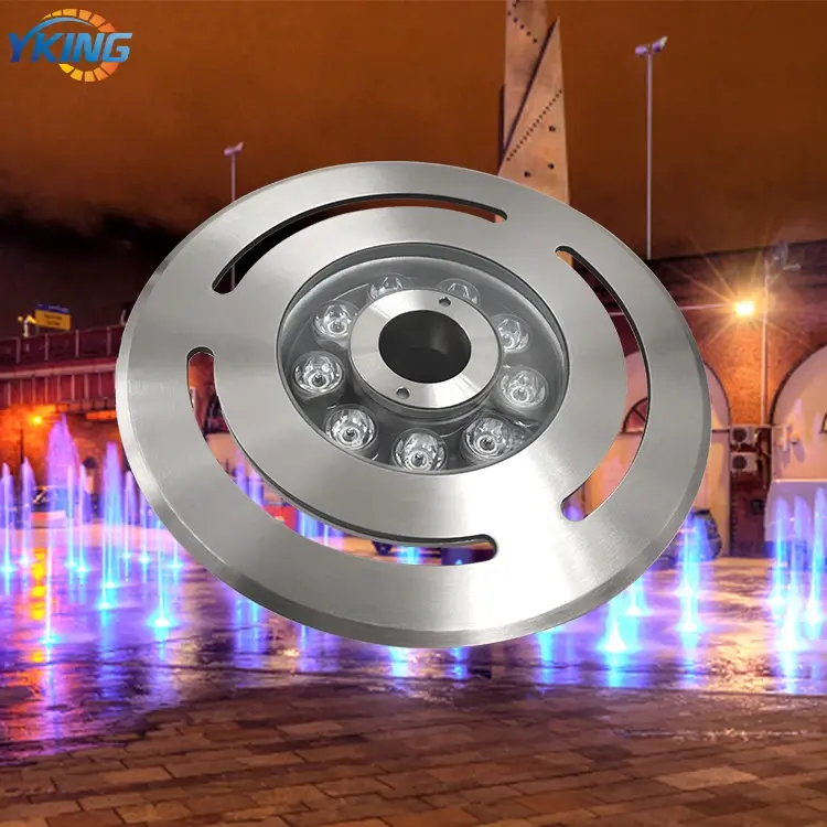Shenzhen 27W rgb 3in1 dmx dry fountain light LED Colorful music dancing jumping water fountain ring light