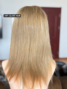 2025วิกผมลูกไม้สีบลอนด์ผมคนสลาฟวิก130% หนาแน่นชั้นหนึ่งสำหรับผูกปมขนาดเล็ก - Product Image 5