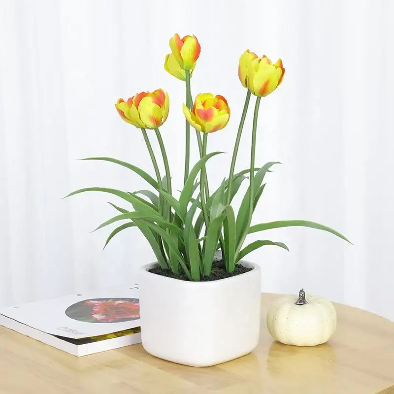 Oh Kunst Van Hoge Kwaliteit Maatwerk Kunstmatige Plantenbloemen Ingemaakte Huisdecoratie Kunstmatige Tulp Voor Woonkamer