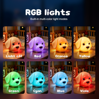 Lámpara Nocturna LED de Silicona Mini Recargable con Control Remoto RGB Personalizada para Niños, Linda Lámpara Nocturna de Anime con USB