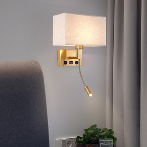 Lampe murale de chevet minimaliste créative pour chambre à coucher Lampe à LED Applique murale de fond de chevet pour salon - Product Image 6