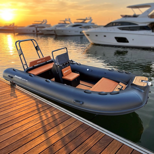 Bateau pneumatique semi-rigide en aluminium de 4,6 m (15 pieds) avec console centrale pour la pêche et la plongée - Product Image 1