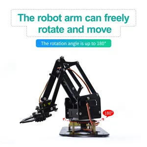 Mini robot de escritorio de 4 ejes, kit de brazo Arduino, educativo, gran oferta