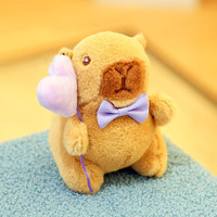 Porte-clés en peluche Capybara mignon de 12 cm, haute qualité, en polyester, style anime, pour usine