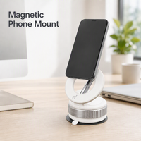 Support de téléphone magnétique en alliage robuste et portable avec anneau, support de voiture pliable pour une utilisation universelle sur ordinateur de bureau