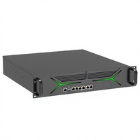 Boîtier de montage en rack pour serveur 2U 4 SFP + 10G 6 Lan 2 * PSU 12e LGA 1700 H610 Pfsense industriel pare-feu Mini PC 2U châssis de montage en rack