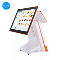 Дешевый 15,4 дюймов Win 10/Android сенсорный экран POS-система GMS-сервер с Google Store для оформления заказа в ресторане для малого бизнеса