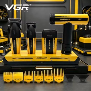 Set Professionale VGR V-285 S4 Combo, <span class=keywords><strong>Tagliacapelli</strong></span> Elettrico, Asciugacapelli per <span class=keywords><strong>Barba</strong></span>, Regolabarba 4 in 1 con Regolazione Continua per Uomo - Product Image 1