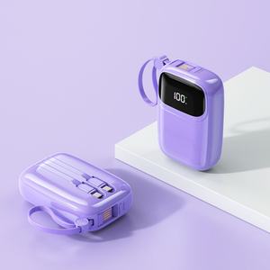 Vente flash : Batterie externe de voyage mini haute capacité 10000 mAh avec câble intégré, charge rapide PD22.5W pour téléphone - Product Image 5