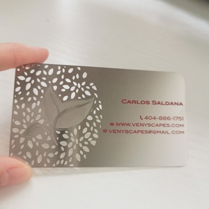 पेशेवर उच्च अंत व्यक्तिगत स्टेनलेस स्टील व्यापार कार्ड कॉल कार्ड कस्टम लोगो व्यापारियों के पास होना चाहिए - Product Image 1