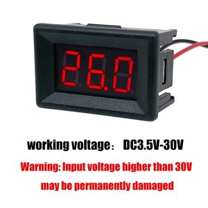 0,36 Polegada <span class=keywords><strong>Digital</strong></span> Red LED Display Painel Portátil Multímetro Backlit LCD 3-Bits Voltímetro Medidor Tester DC3.5-30V Gama - Product Image 2
