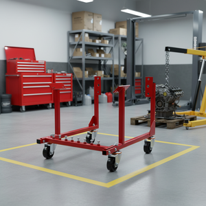 Macaco Hidráulico Agrícola de Aço Reforçado com Rodízios Giratórios, Capacidade de 450kg, Altura Mínima de 30cm, Garantia de 1 Ano, Fabricado na China - Product Image 1