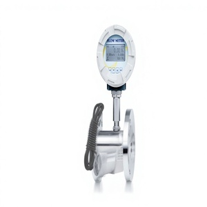 Débitmètre à turbine pour eau, diesel, huile de lubrification avec sortie impulsionnelle/courante/RS485, tout-en-un, à raccord fileté ou à collier ou à bride - Product Image 1