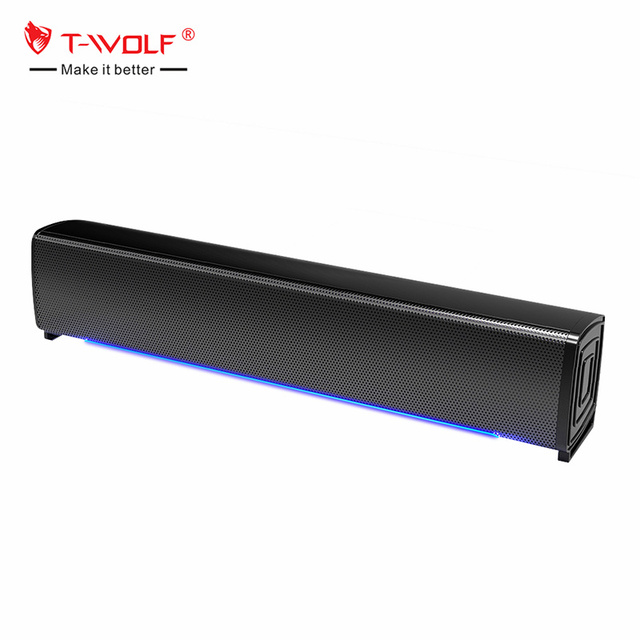 Long Strip LED Speaker Home Theatre Caixa De Som Computer Sound bar Music Subwoofer Mini Wired Strip Usb Speaker 2.0