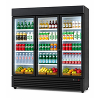 Jinfugui Porte en verre commerciale Double température Affichage des boissons Refroidisseur 450L vertical Boisson Réfrigérateur