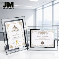 Cadre photo en verre, cadre photo en cristal, cadre pour certificat, affichage vertical/horizontal sur table, vente en gros 4x6 5x7 6x8 8x10 A4