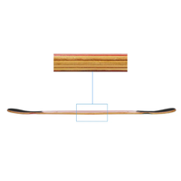 Planche de longboard de danse en fibre de verre bambou personnalisée KOSTON astrologique freestyle
