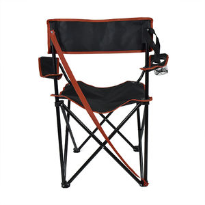 كرسي تخييم فردي قابل للطي بري بتصميم جديد من معدن الحديد والخشب الصلب للاستخدام الخارجي - Product Image 3