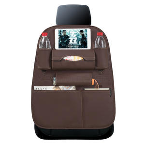 Bolsa de almacenamiento para asiento de coche, organizador de asiento trasero de cuero, 8-11 bolsillos, estilo bandeja, accesorio interior para coche - Product Image 5